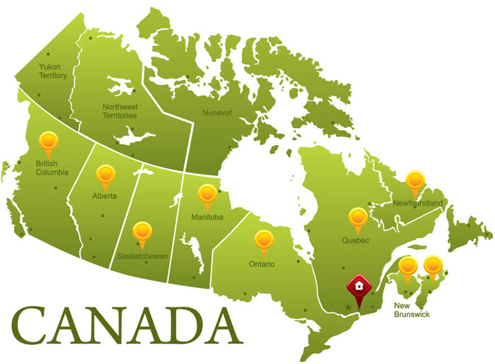 canada map